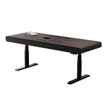 Imagem de Mesa de trabalho Mesa para laptop com altura ajustável e gavetas, mesa elétrica 2 alturas de memória, tomadas carregamento(L)