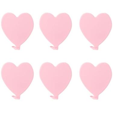 Imagem de CREATCABIN 12 peças de ganchos de parede decorativos de coração rosa adesivo de aço inoxidável montado ferro para pendurar chapéu toalhas casaco porta-chaves casa cozinha banheiro escritório 4 x 4 cm