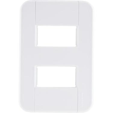 Imagem de Placa 2 Postos Afastados 4x2 Tramontina Tablet Branca