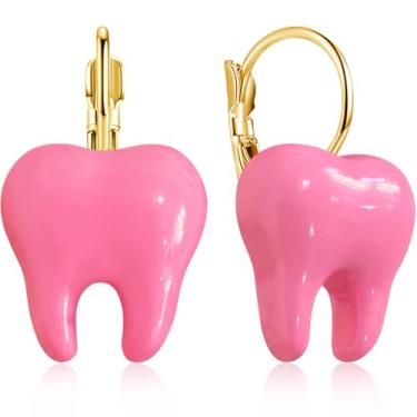 Imagem de unixmoment Brincos pendentes femininos leves e minimalistas, feitos à mão, de resina, com fecho traseiro, Large, Resina, Sem pedra preciosa