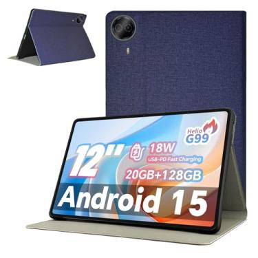 Imagem de Capa para tablet Teclast T60Pro de 12 polegadas, capa para tablet KONXISA com material de poliuretano + TPU premium, função de suporte dobrável, antiarranhões, à prova de choque, capa de proteção