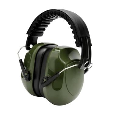 Imagem de Milageto Protetor auricular com redução de ruído, à prova de som, dispositivo de proteção auditiva, protetor auricular compacto, macio e ajustável para, Verde