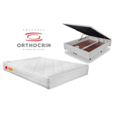 Imagem de Conjunto Queen Box Baú + Colchão D45 Royal Saúde Orthocrin - 158x198x6