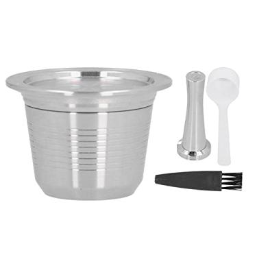 Imagem de Cápsula de café recarregável de aço inoxidável MUNEFE, cápsulas de café reutilizáveis, substituição de copo de filtro de cápsula reutilizável para máquina Nestlés
