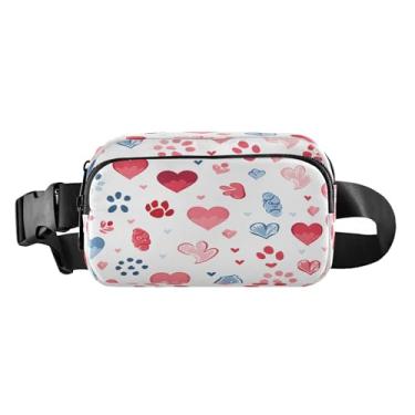 Imagem de CEBUGI Mini pochetes de caminhada para homens e mulheres, dia dos namorados, corações modernos, resistentes à água, com cinto ajustável para treino, viagem, corrida