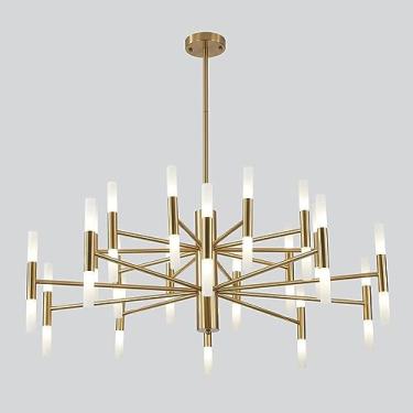 Imagem de Lustre Sputnik de 40 lâmpadas LED em latão escovado, estilo moderno de meados do século XX, luminária pendente redonda dourada, luminária de teto vintage industrial embutida.