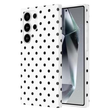 Imagem de Sunswim Capa para Galaxy S23 Ultra Cute Estética Bolinhas Macio Durável Silicone Slim Anti-riscos Anti-queda À Prova de Choque Capa Protetora para Meninas Mulheres - Branca