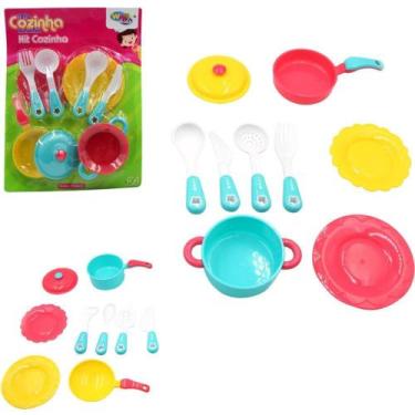 Imagem de Brincando de Casinha KIT Cozinha Loucura 9 Peças - [Inserir Marca]