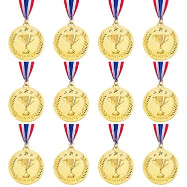 Imagem de Caydo 12 medalhas de prêmios vencedores com gráficos de troféu para competições, esporte, festa para crianças e adultos, 5 cm
