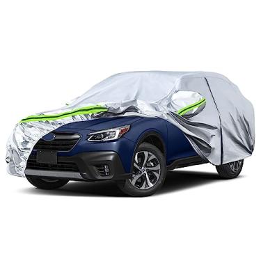 Imagem de Capas de carro impermeáveis substituem para Subaru Outback 2004-2025, 6 camadas para todos os climas, capa de carro personalizada com porta com zíper e faixas à prova de vento para proteção contra
