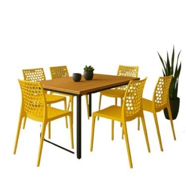 Imagem de Mesa com 4 Cadeiras Gruvyer Estilo Industrial e Conforto para Sua Casa Moderna