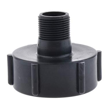 Imagem de Baosity Adaptador de válvula de tanque IBC de 5 cm DN50 para tubo de mangueira de rosca grossa S60 × 6 S60 × 6 de plástico