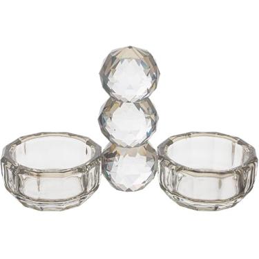 Imagem de Saltie de cristal elegante 12 × 14 cm – Vidro transparente premium de cristal judaico para decoração de mesa de Shabat, refeições de férias e exibição em casa – Design clássico elegante, 4,70