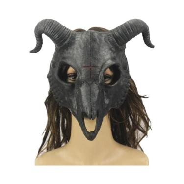Imagem de Máscara De Cabra De Halloween Em Material PU, Máscara De Animal Para F