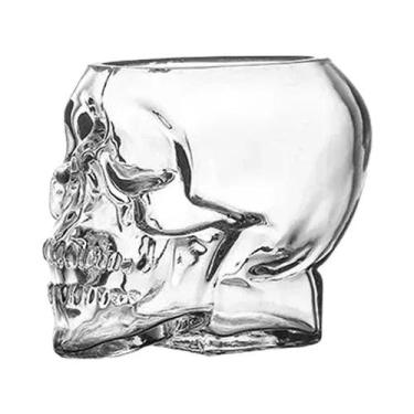 Imagem de Caneca De Vidro Transparente Com Cabeça De Caveira Para Halloween, Cop