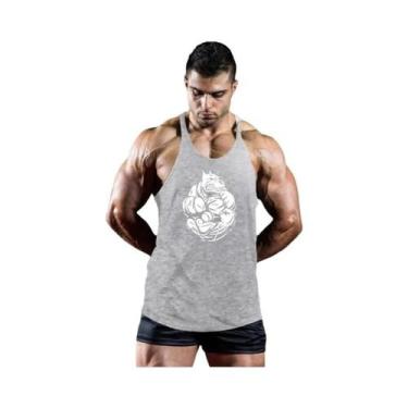 Imagem de Camiseta Regata Masculina Sem Mangas Para Fitness E Musculação, Estamp
