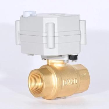 Imagem de DN8-DN32 1/10.2 cm-1 1/4'' válvula de esfera motorizada de latão bidirecional com substituição manual 9-24VAC/DC retorno automático NO/NC válvula elétrica 1 peça (DN20, BSP_9-24V ACDC_CR703)