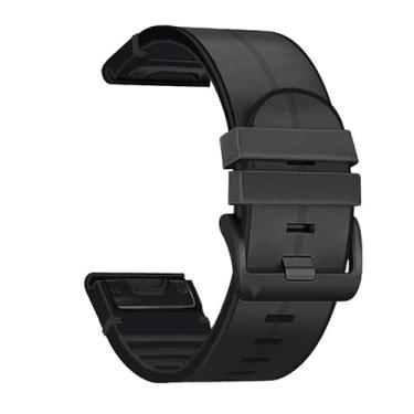 Imagem de EZZON Para Garmin Fenix 6XPro 6 5 5X Plus 3/3HR Pulseira Quick Fit 26 22mm Pulseira de Relógio de Couro Silicagel Forerunner 935/945 (Cor: A, Tamanho: Para Forerunner 935 945)