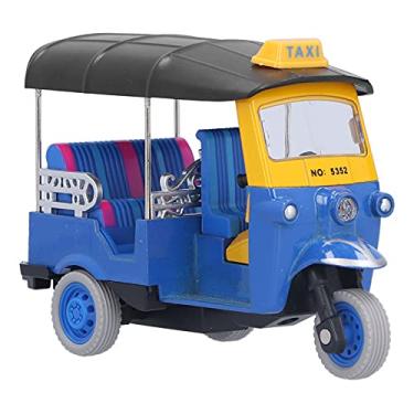 Imagem de Luqeeg Puxar para Trás Triciclo Tailandês Liga Tuk Tuk Brinquedo Modelo de Carro para Crianças Presente de Aniversário, Brinquedo de Veículo de Cor Brilhante Resistente e Durável para Crianças de 3