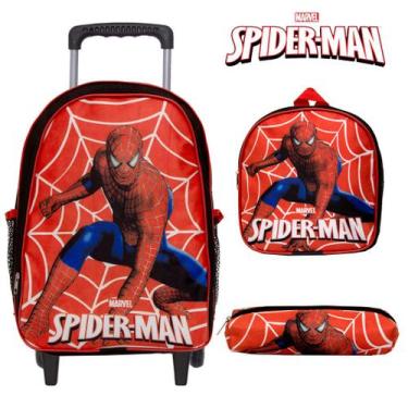 Imagem de Mochila Menino Escolar Juvenil Carrinho Spider Man Herói TN - TOYS 2U