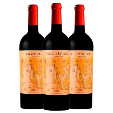 Imagem de Kit 3 Garrafas Vinho Tinto Silk & Spice 750ml