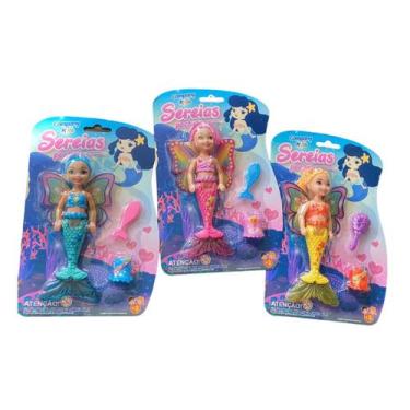 Imagem de kit 3 un Brinquedo Mini Boneca Sereia Pocket Sortida - Company kids, B