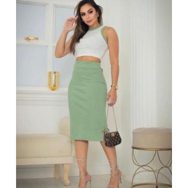 Imagem de Conjunto feminino algodão verde - Roberta modas , Verde, M