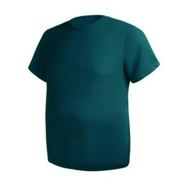 Imagem de Camisa Masculina Manga Curta Plus Size Malha Fria - Genérico, Verde es