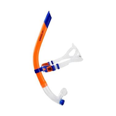 Imagem de Snorkel para natação speedo frontal swim, Laranja, Azul