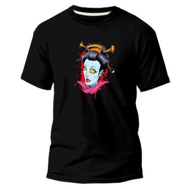 Imagem de  Camiseta Basica Algodão Premium Estampada Zombie Gueixa - Pavesi, Pre
