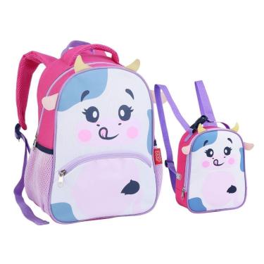 Imagem de Kit Mochila Costas Lancheira Infantil ZOOP Creche-Unissex