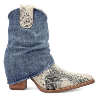 Imagem de Dingo Bota feminina jeans Dream Western, Azul, 38