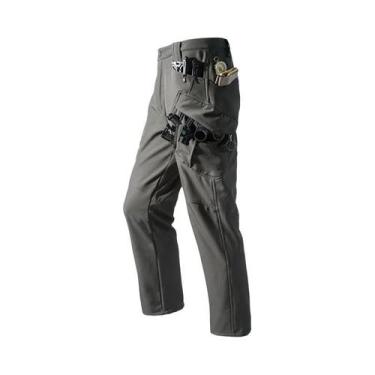 Imagem de Calças Cargo Softshell De Fleece Masculinas Para Outono E Inverno, Cam