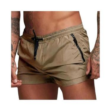 Imagem de Bermuda De Praia Masculina De Verão Com Forro De Malha, Roupa De Banho