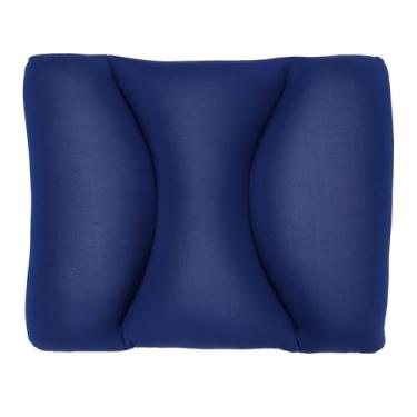 Imagem de Almofada para cadeira CUOFYUNL Soft Partículas de espuma confortáveis ​​que preenchem a cintura para trás Almofada de apoio lombar para casa de escritório (Azul)