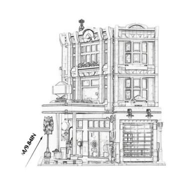 Imagem de Blocos De Montar Criativos: Modelo De Cidade Com Loja De Animais, Pref