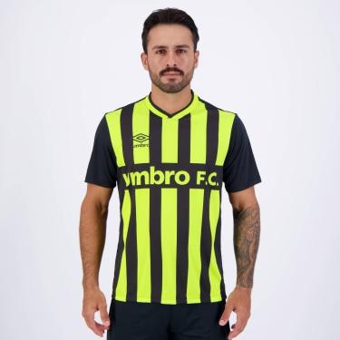 Imagem de Camisa Umbro Sponsor Preto e Verde-Masculino