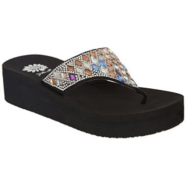 Imagem de Yellow Box Chinelo feminino Perri Wedge, Multi Patt, 36