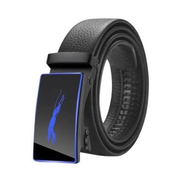 Imagem de Cinto De Couro PU Luxuoso Masculino Com Fivela De Metal Genuína Macia 