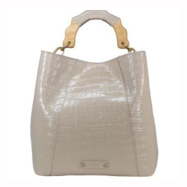 Imagem de Bolsa Feminina Grande Schutz Hobo Believe Couro Croco Tiracolo 500181331-Feminino