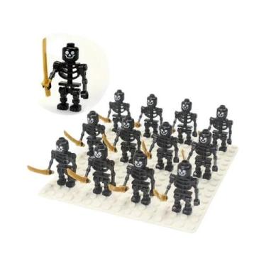 Imagem de Blocos De Montar Exército De Esqueletos De Halloween, Guerreiros Ninja