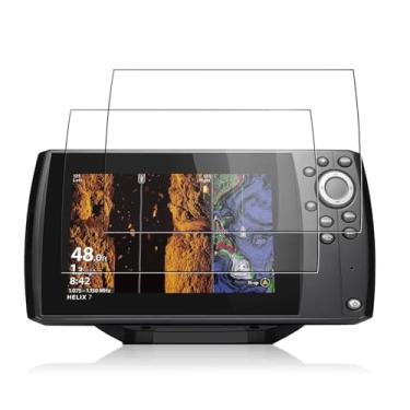 Imagem de Oshmirian Pacote com 2 protetores de tela com toque de papel para Humminbird Helix 7 7 polegadas – Filme PET antirreflexo fosco, anti-impressões digitais, resistente a arranhões, alta sensibilidade ao