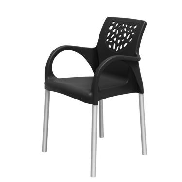 Imagem de Cadeira Jardim Gourmet Deluxe De Polipropileno - Tk Preta