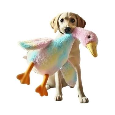 Imagem de Brinquedo De Pelúcia Macio Colorido De Pato De 50cm Para Gatos E Cães,