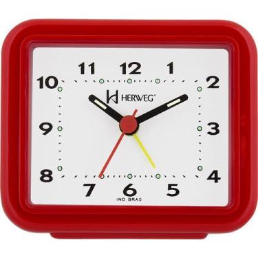 Imagem de Despertador Quartz Vermelho Herweg 2612