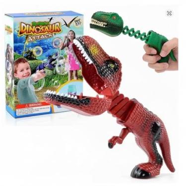 Imagem de Brinquedo Dinossauro Estoura Bolhas de Sabão Infantil kit Com 2 Refis