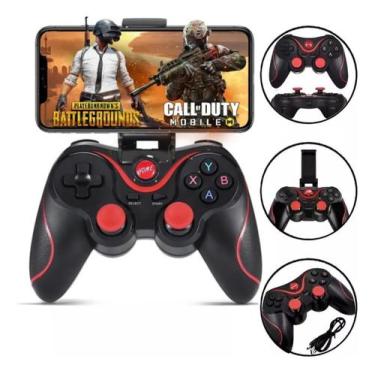 Imagem de Controle Gamepad Joystick Celular Bluetooth Android Jogos Pc X3
