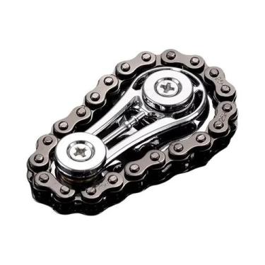 Imagem de Fidget Spinner De Metal Com Roda Dentada Para Adultos E Crianças, Brin