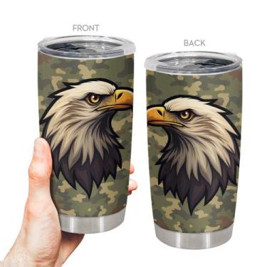 Imagem de Caneca de café Tumbler Oasisdream 600 ml com estampa de águia