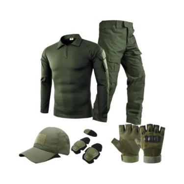 Imagem de Conjuntos Táticos Verdes Masculinos Para Uso Externo, Uniformes Resist